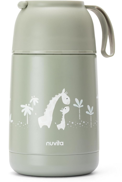 NUVITA 4475 thermos alimentaire en acier inoxydable 620 ml 0+ GIRAFES