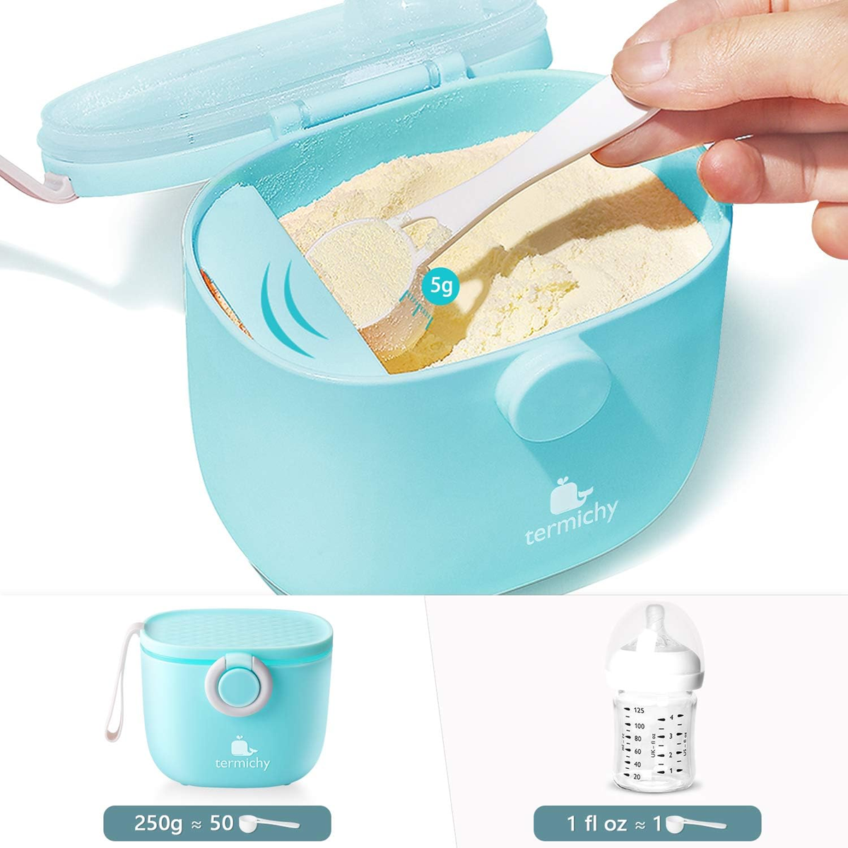 TERMICHY dispenser for infant formula + measuring spoon