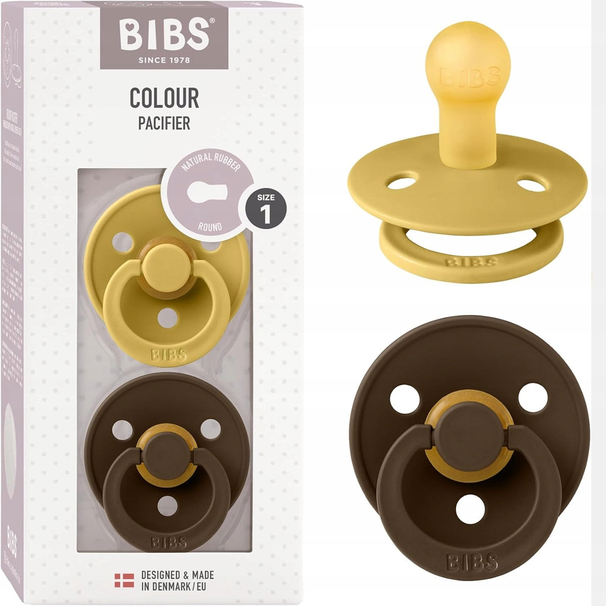 BIBS COLOUR πιπίλες 2τμχ καουτσούκ 0-6 μηνών
