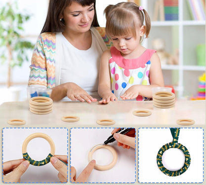 Mordedor de madera DIY pulsera y anillo de juego 1 unidad