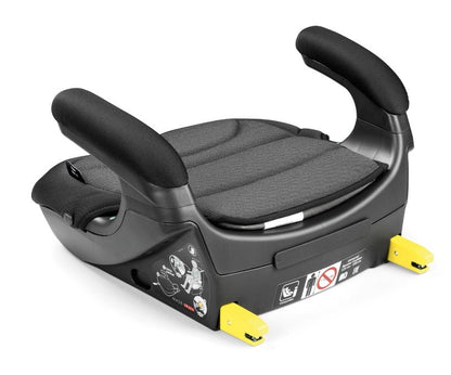 Peg Perego Viaggio Shuttle Crystal Black – tył podkładki z żółtymi zaczepami ISOFIX