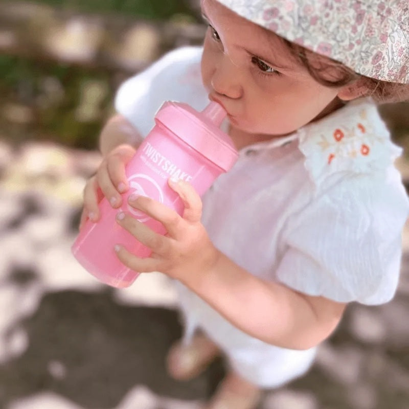 TWISTSHAKE Kid Cup csőrös, csepegésmentes pohár turmixfunkcióval, 360 ml, 12 hó+