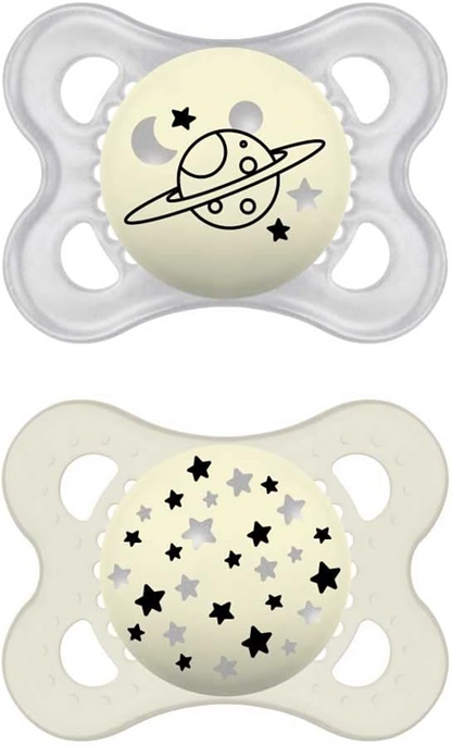 MAM ORIGINAL NIGHT suzetă x2 2-6m fosforescent