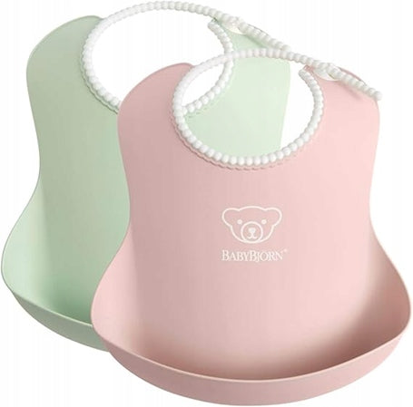 BABYBJORN bavaglino in silicone con tasca x2