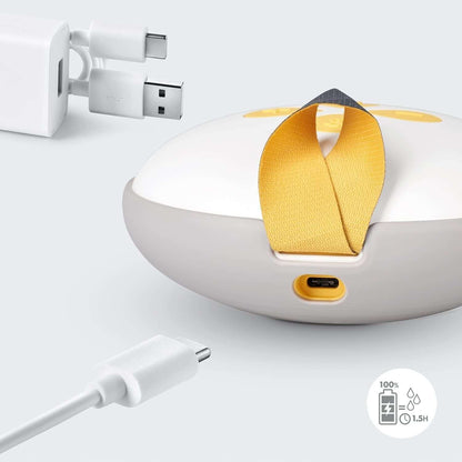 MEDELA Swing Maxi podwójny laktator 2-fazowy, biało-żółty laktator elektryczny z akumulatorem i ładowaniem USB