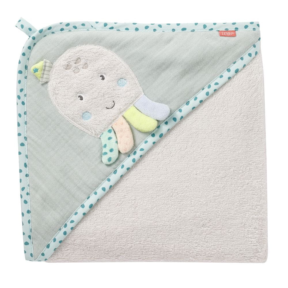 FEHN Criaturas Marinas Toalla con capucha 80x80 cm para bebés