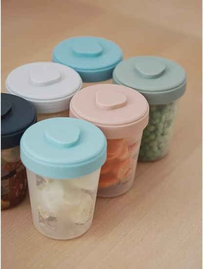 BEABA élelmiszertároló dobozok 2 x 90 ml 4 x 150 ml 6 x 250 ml kanállal