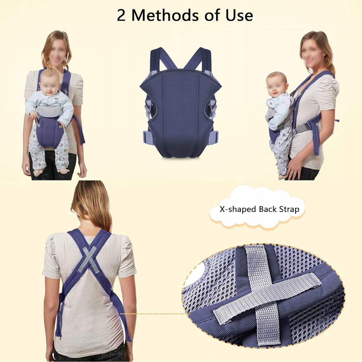 Ergonomische Babytrage, verstellbar, 3,5–15 kg