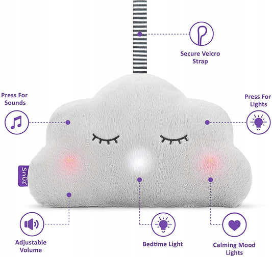 SNUZcloud plüss altató, szívverés hangja és fények