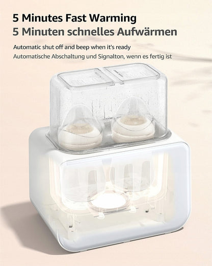 GROWNSYdouble electric steriliser and heaterwhitemains supplyBPA-freeused condition, visually almost perfect