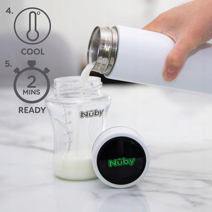 NUBY RapidCool termos răcitor pentru prepararea laptelui, 240 ml, LED