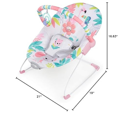 BRIGHT STARTS Flamingo Vibes leżaczek z wibracjami