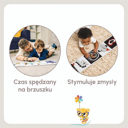 TINY LOVE kétoldalas érzékelő könyv 0+ kontraszt