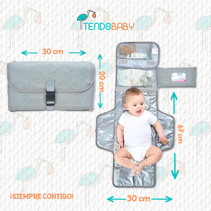 TENDSBABY matelas à langer tapis d'organisation fermeture pour poussette