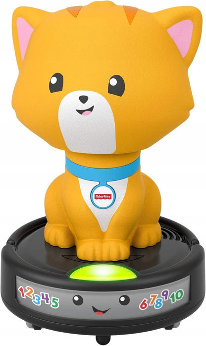 FISHER-PRICE GMX70 gatto che cavalca un aspirapolvere robot con melodie e luci
