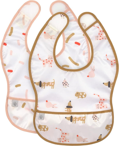 Bavoir en plastique LASSIG avec fermeture velcro et poche x2 6-24 mois