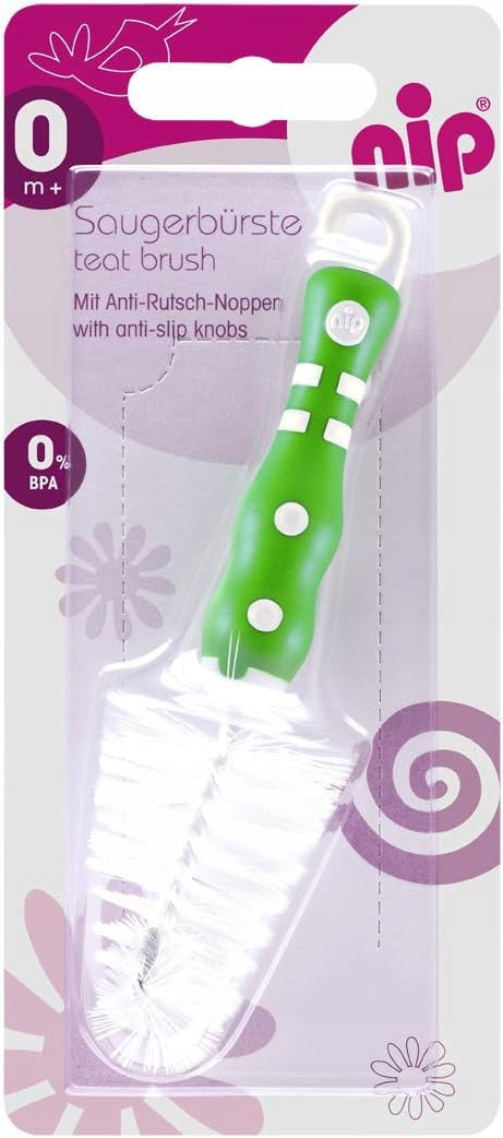 NIP brosse de nettoyage pour tétines, biberons et accessoires 14 cm