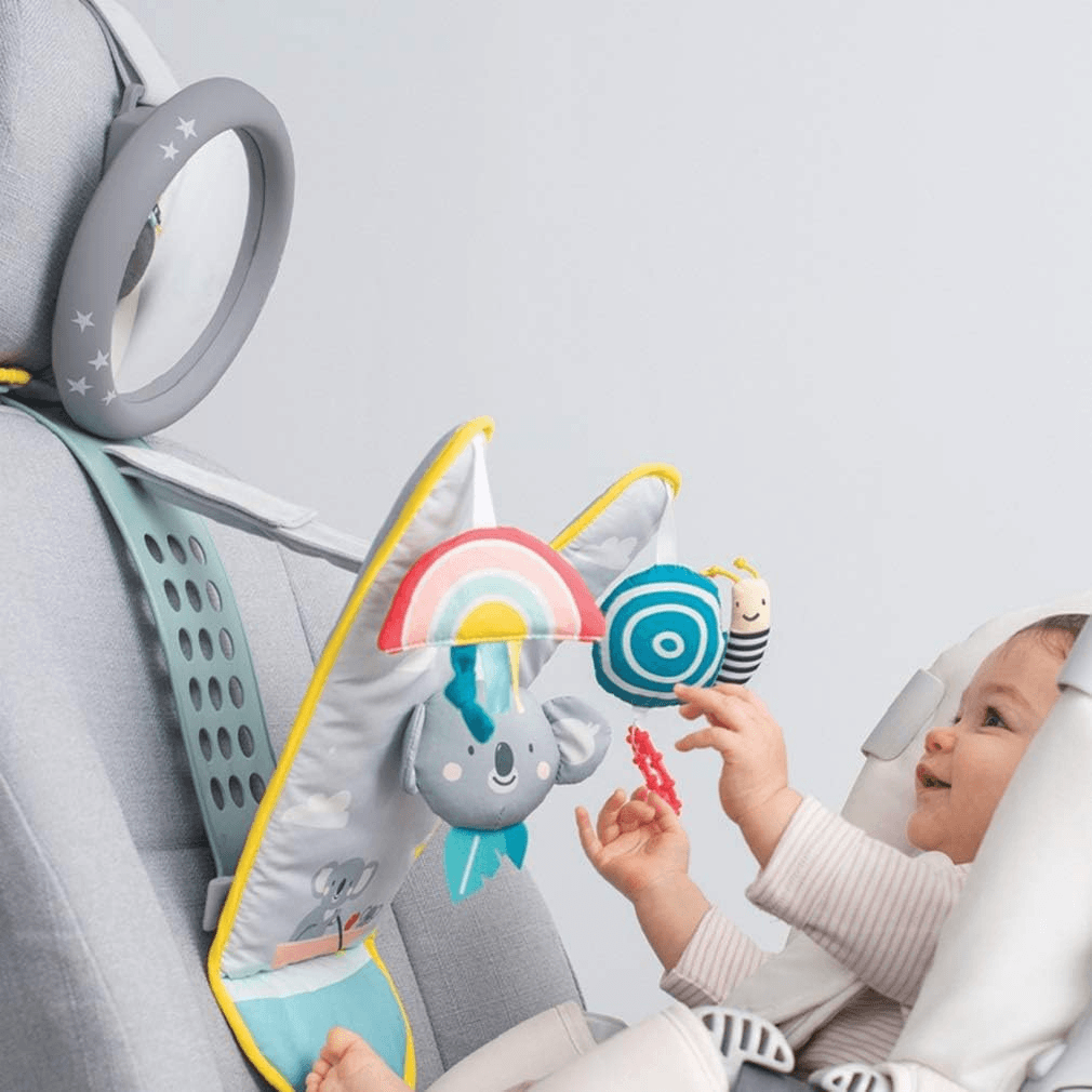 TAF TOYS koala lusterko centrum aktywności do auta, kolorowa zabawka dla dziecka 12 msc+