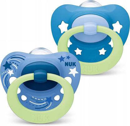 NUK SIGNATURE NIGHT-fopspeen x2 0-6 maanden