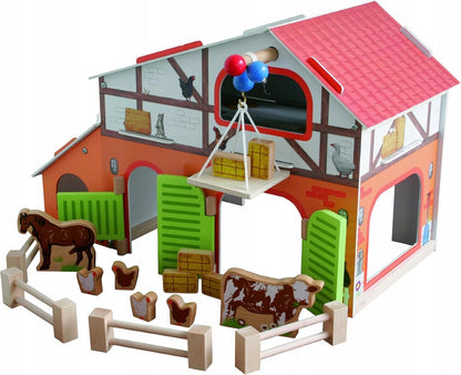 ROBA fa karám és 6 állat FARM 30,5 37 db 31 db,5 cm