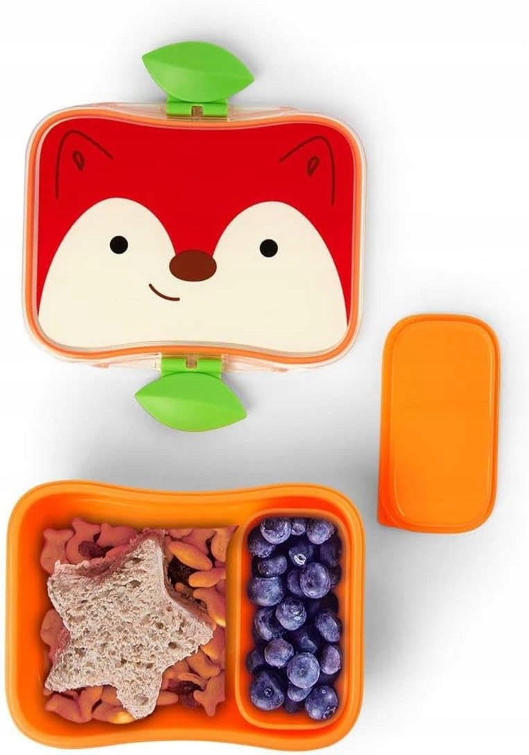 SKIP HOP Zoo Lunch Kit - Volpe Lunchbox + Contenitore per snack 700 ml