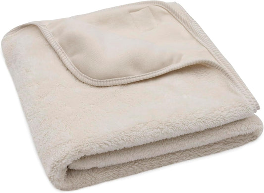 JOLLEIN Basic Jersey/Sherpa takaró 75x100 cm, zabpehelyszínű