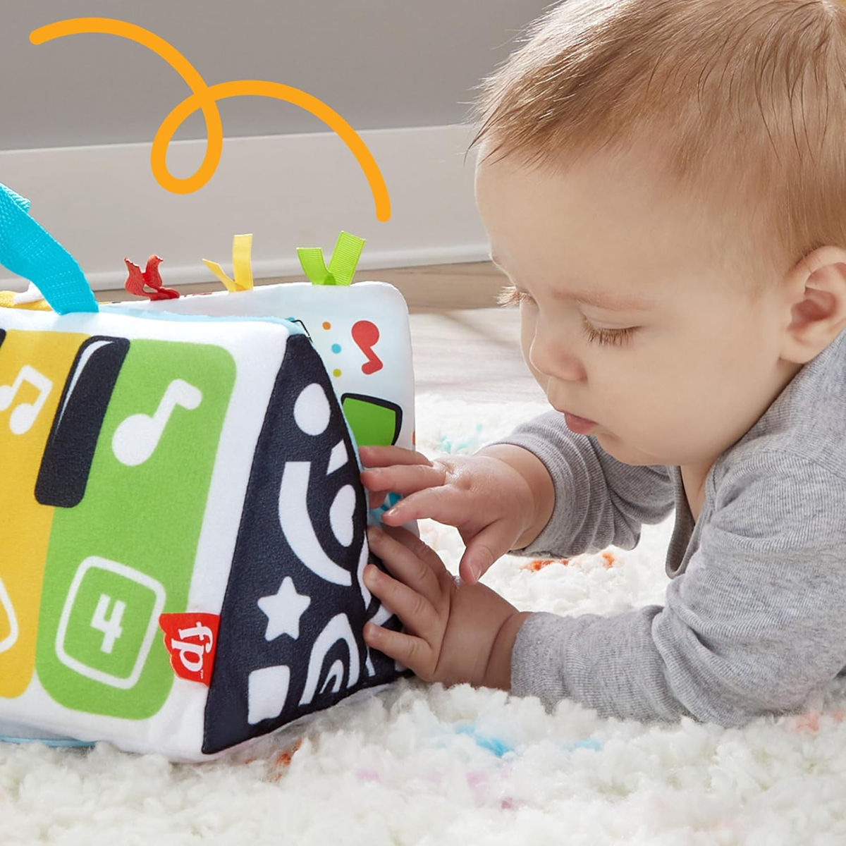 FISHER-PRICE Piano interactivo Kick & Play para jugar boca abajo