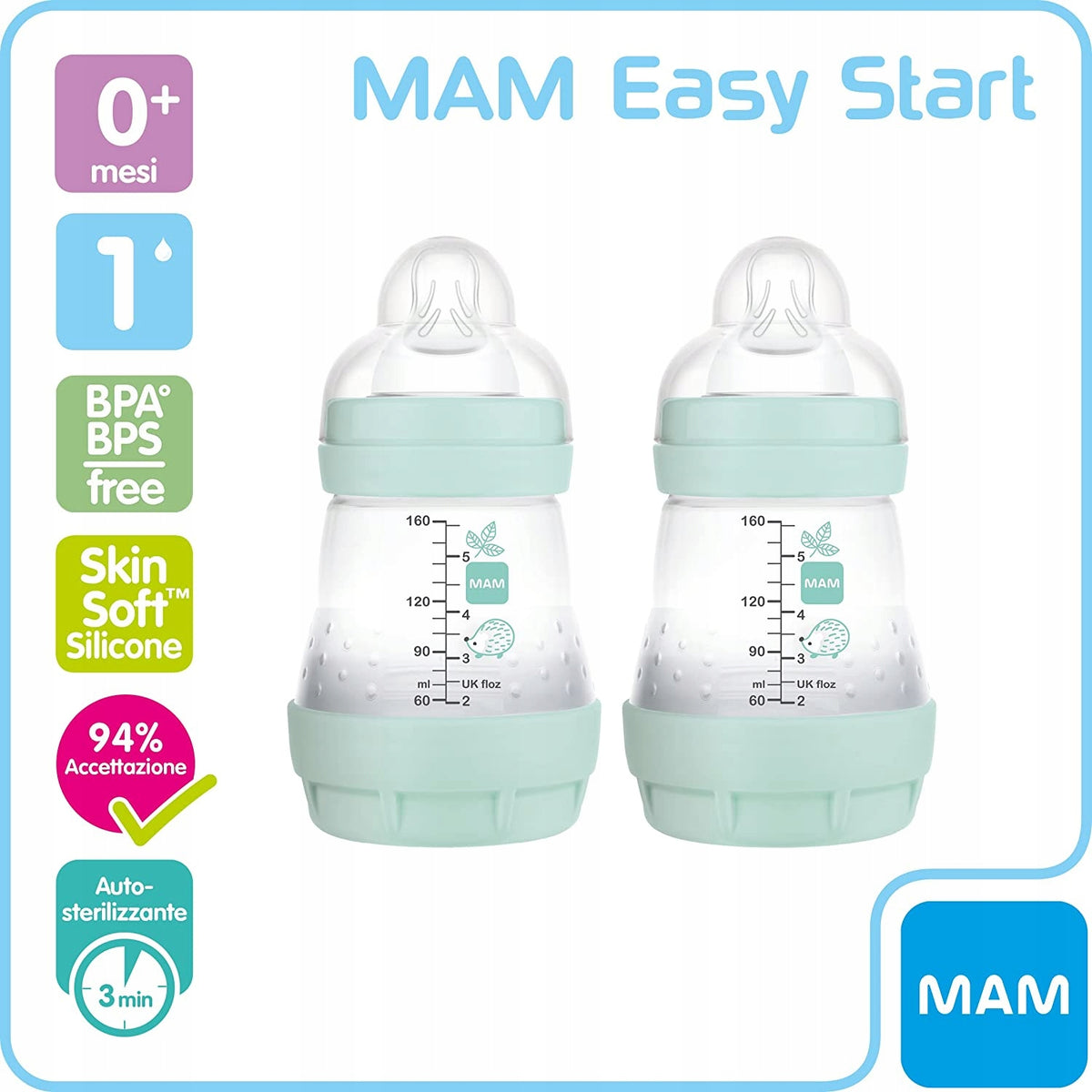 MAM Easy Start biberon anticolica 160ml 0+