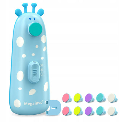 MEGAINVO elektromos körömreszelő LED lámpával, 10 fejjel
