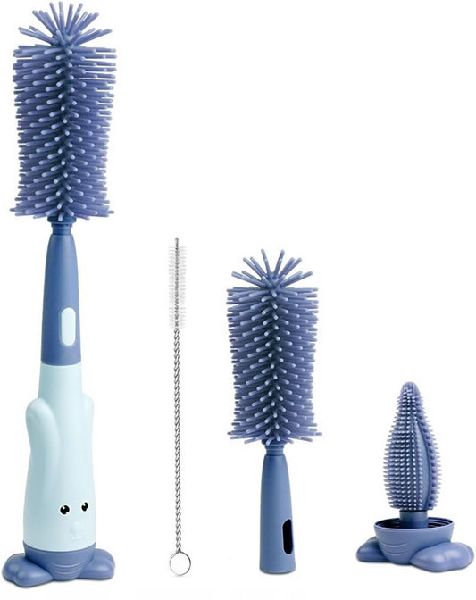 VICLOON 3 az 1-ben szilikon cumisüveg, cumi és szívószál tisztító kefe 28 cm