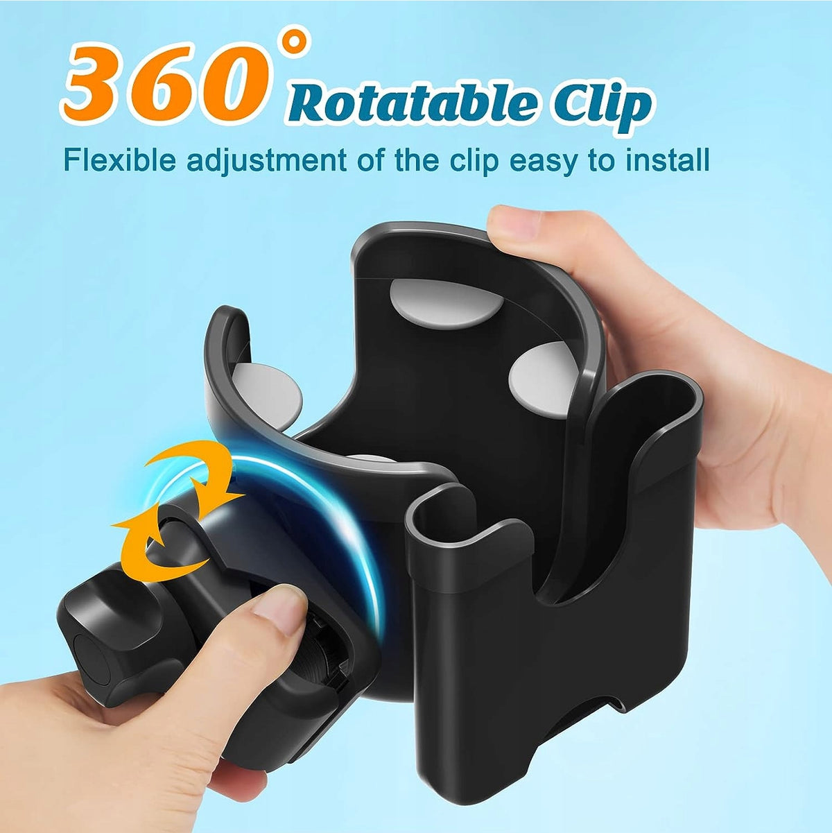 GUISEAPUE support universel pour gobelet et téléphone pour poussette, vélo, trottinette