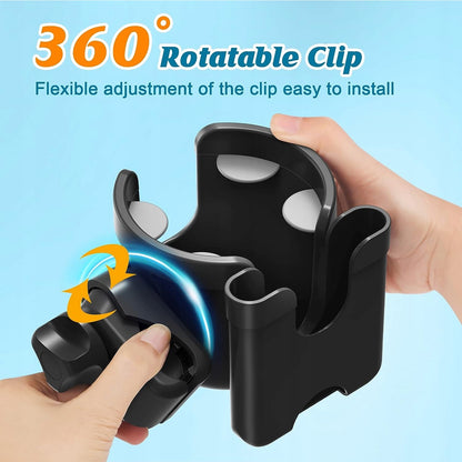 GUISEAPUE support universel pour gobelet et téléphone pour poussette, vélo, trottinette