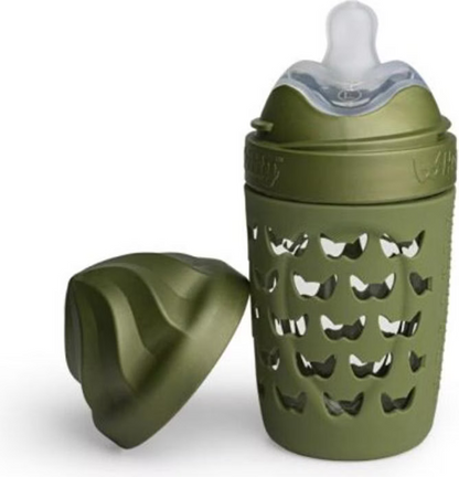 HEROBILITY Hero Eco Glasflasche mit Hülle 200 ml 6 m+ Sauger M