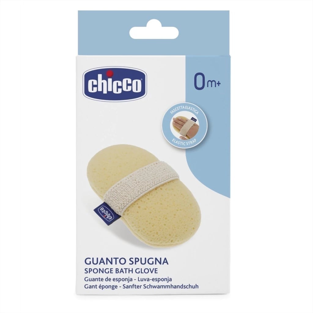 Rękawica gąbkowa Chicco Baby Moments w opakowaniu