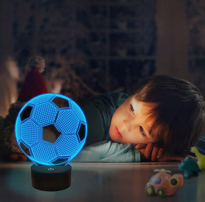 FULLOSUN 3D nočné svetlo + diaľkové ovládanie Futbal 16 farieb