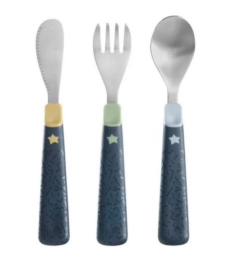 TOMMEE TIPPEE Nagy Gyerekek rozsdamentes acél evőeszközök kanál villa kés 16 cm 12 hónap+