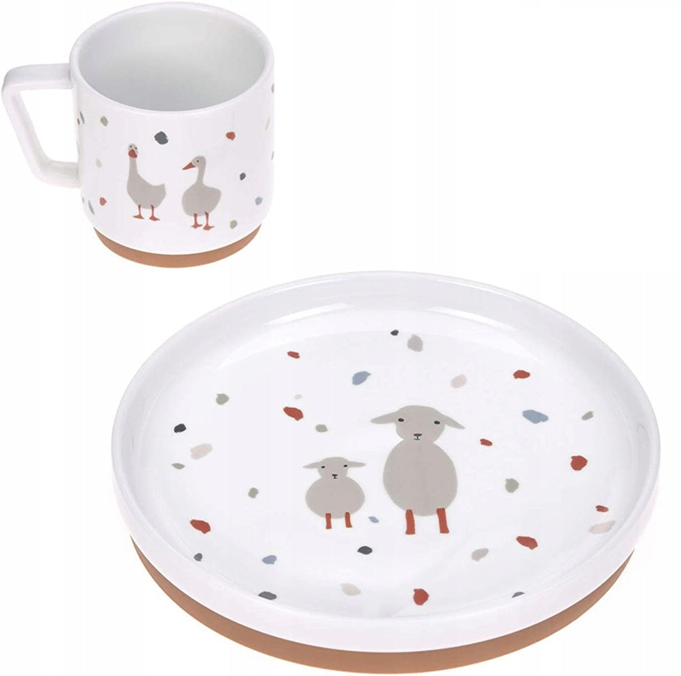 LASSIG Tiny Farmer set di stoviglie in porcellana