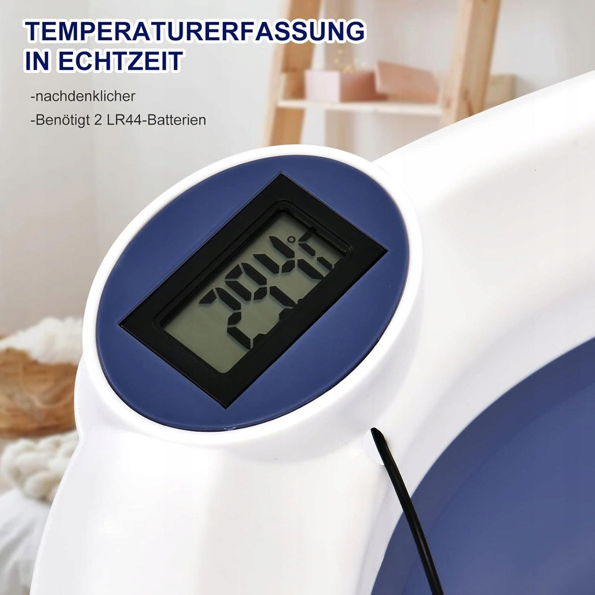 GLENMORE folding bathtub with drain and thermometer