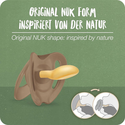 NUK for Nature dudlík uklidňující x 2 latex 18-36 měsíců
