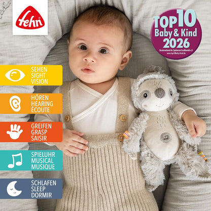 FEHN Sloth comforter with Cry Sensor 19cm