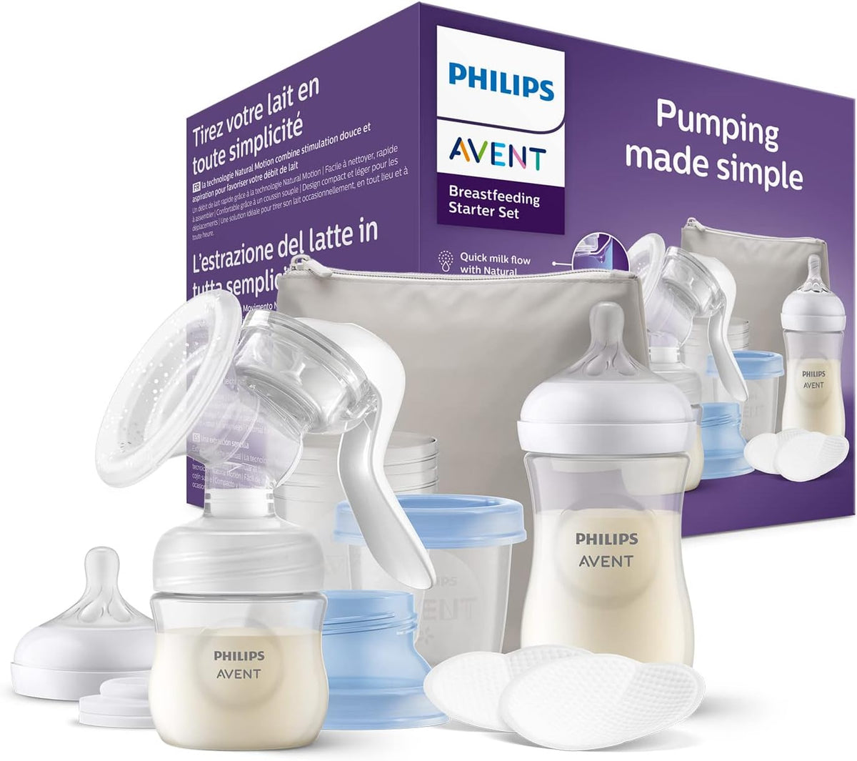 PHILIPS AVENT SCF430/16 laktator butelka torba zestaw startowy z butelką, torbą i akcesoriami do karmienia