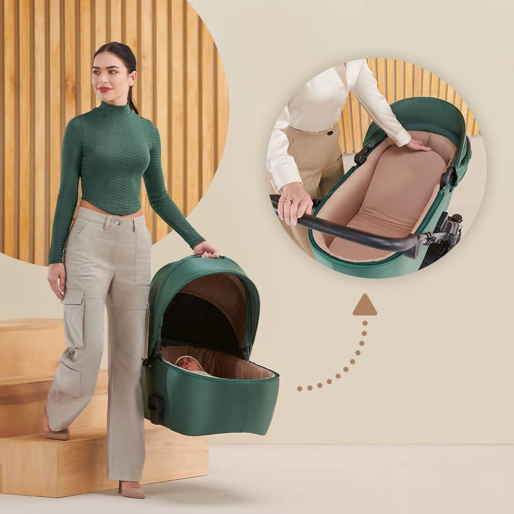 KINDERKRAFT PRIME2 PRO 3w1 wózek wielofunkcyjny do 22kg + fotelik MINK PRO – SHADOW GREY – zdjęcie 10