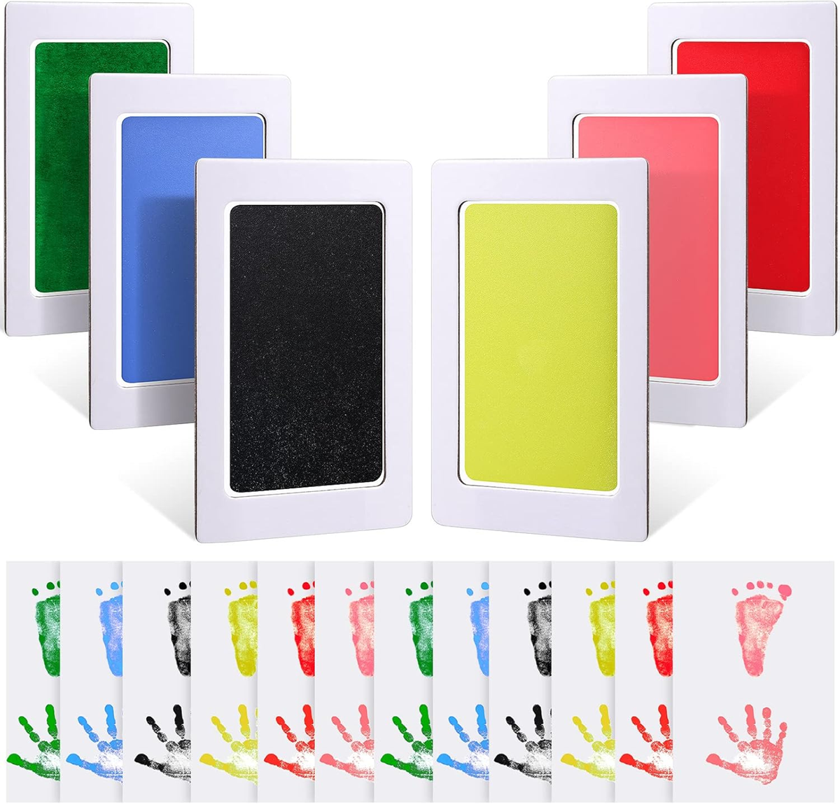 OUTUS 6 perne și 12 foi pentru amprente de mâini și picioare 8 x 12,5 cm