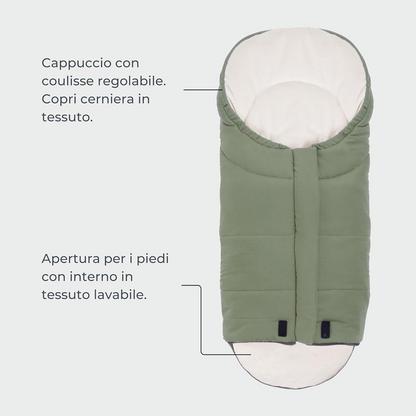 MOOVO NUVITA univerzális bundazsák babakocsikhoz, 0–6 hónapos korig, 80 cm