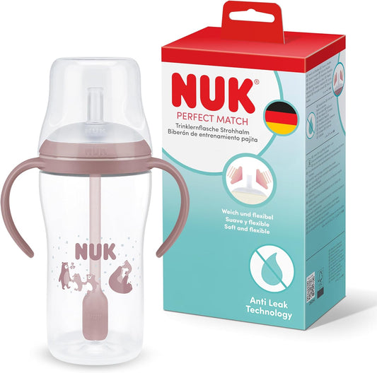NUK Perfect Match szívószálas pohár 260 ml, 8 hó+