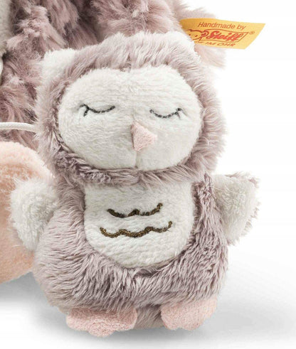 STEIFF Owl Ollie plush cuddly toy with music box