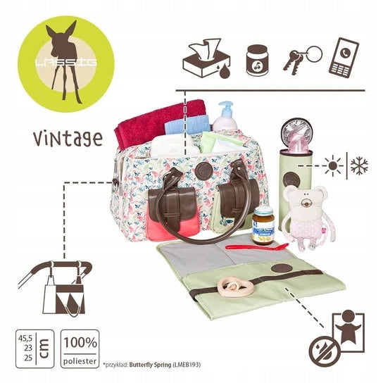 LASSIG Vintage Metro Bag torba na pieluchy i akcesoria + dodatki
