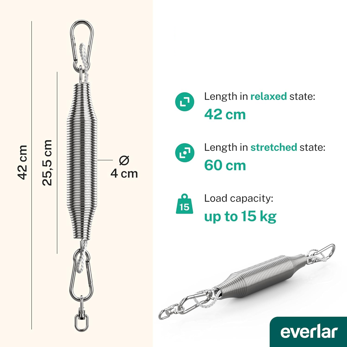 EVERLAR oscillating spring for a spring cradle and baby hammock