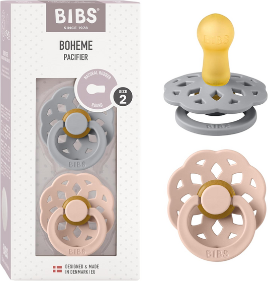 BIBS BOHEME nyugtató cumik 2db-os csomag 6 hónapos kortól