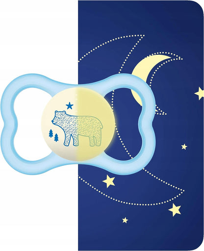 Glow in the dark for easier nighttime pacifier finding Soft silicone that is baby-friendly